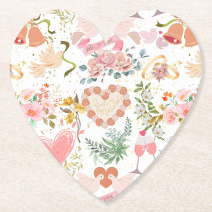 Hochzeitsornament-Muster Untersetzer
