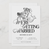 Hochzeitspaar anschaulich einladung (Vorne/Hinten)