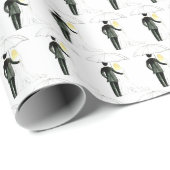 Hochzeitspaar Bride Groom Modernes Wrapping Papier Geschenkpapier (Rolleneckpunkt)