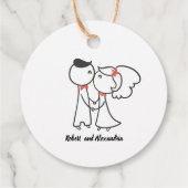 Hochzeitspaar Danke, dass du gekommen bist Geschenkanhänger (Rückseite)