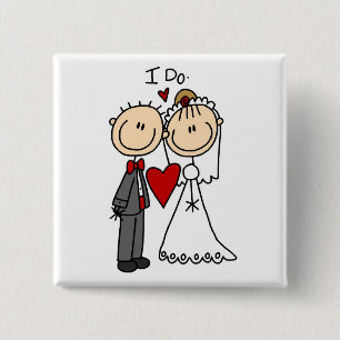 Hochzeitspaar Ich Tue T-Shirts und Geschenke Button