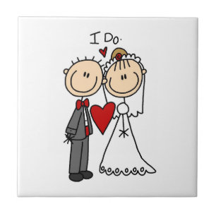 Hochzeitspaar Ich Tue T-Shirts und Geschenke Fliese