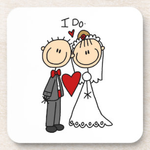 Hochzeitspaar Ich Tue T-Shirts und Geschenke Getränkeuntersetzer