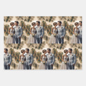 Hochzeitspaar in der Liebe Geschenkpapier Set (Vorderseite 3)