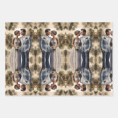 Hochzeitspaar in der Liebe Geschenkpapier Set (Vorderseite 2)