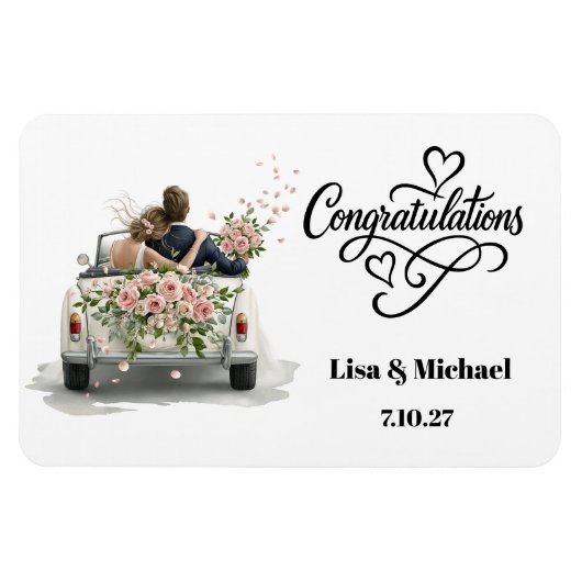 Hochzeitspaar Magnet (Horizontal)