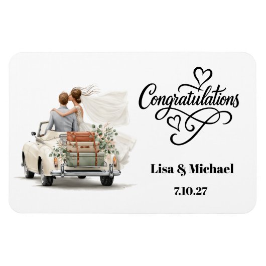 Hochzeitspaar Magnet (Horizontal)