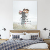 Hochzeitspaar moderne, elegante Fotografie Leinwanddruck (Insitu (Schlafzimmer))