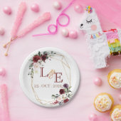 Hochzeitspaar monogramm pappteller (Party)
