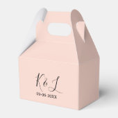 Hochzeitspaar Name Buchstabe Datum rote Pastell Hi Geschenkschachtel (Rückseite)