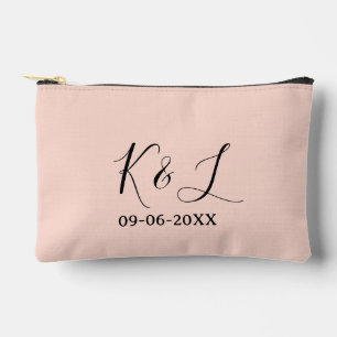 Hochzeitspaar Name Buchstabe Datum rote Pastell Hi Zubehörtasche