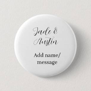 Hochzeitspaar Name Nachricht Datum romantisch eleg Button
