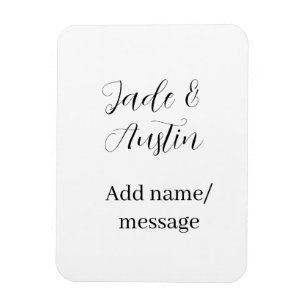 Hochzeitspaar Name Nachricht Datum romantisch eleg Magnet