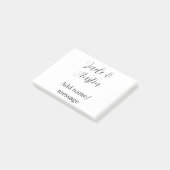 Hochzeitspaar Name Nachricht Datum romantisch eleg Post-it Klebezettel (angewinkelt)