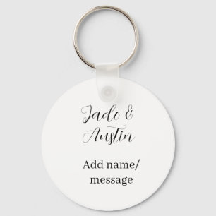 Hochzeitspaar Name Nachricht Datum romantisch eleg Schlüsselanhänger