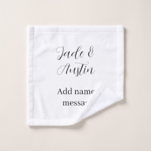 Hochzeitspaar Name Nachricht Datum romantisch eleg Waschlappen