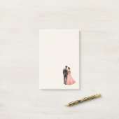 Hochzeitspaar Post-it Klebezettel (Auf Schreibtisch)