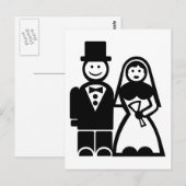 Hochzeitspaar Postkarte (Vorne/Hinten)