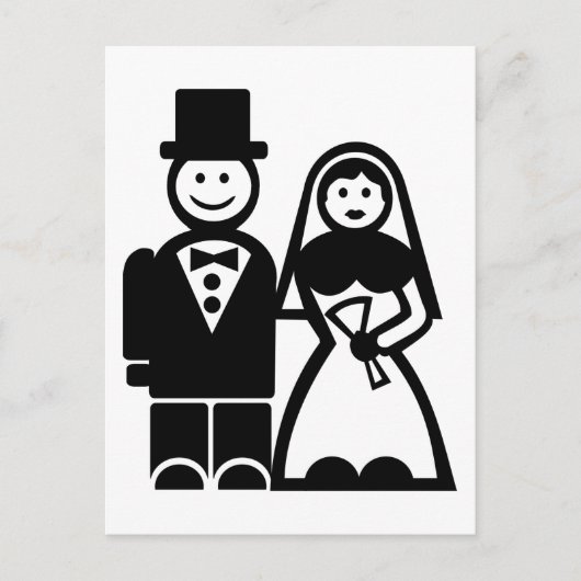 Hochzeitspaar Postkarte (Vorderseite)