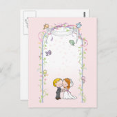 Hochzeitspaar Postkarte (Vorne/Hinten)
