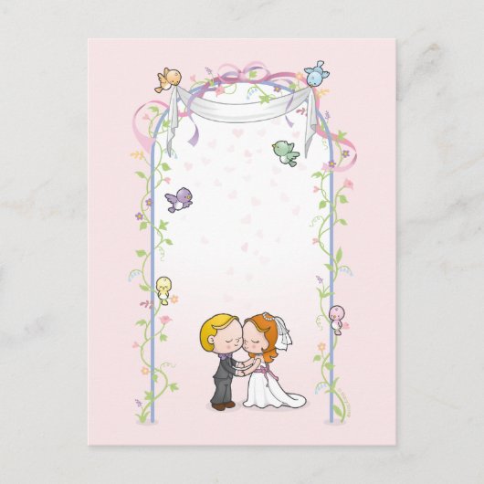 Hochzeitspaar Postkarte (Vorderseite)
