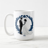 Hochzeitspaar-Silhouette Händchenhalten Kaffeetasse (Links)