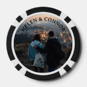 Hochzeitspaare Verlobung Date Foto Pokerchips (Rückseite)