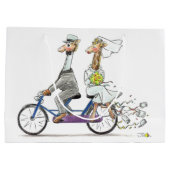 Hochzeitspaargiraffen Große Geschenktüte (Rückseite)