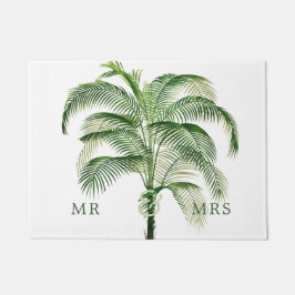 Hochzeitspalme Tree Elegante Modernes Chic Momento Fußmatte