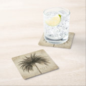 Hochzeitspalme Tree Elegante Retro Chic Marmor Rechteckiger Pappuntersetzer (Vor Ort)