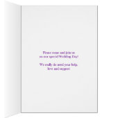 Hochzeitspanik lila, wirst du meine Blume sein? (Innen (Rechts))