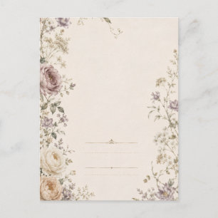 Hochzeitspapeterie im Stil eines Vintage-Gartens Postkarte