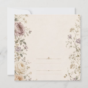 Hochzeitspapeterie im Stil eines Vintage-Gartens Save The Date