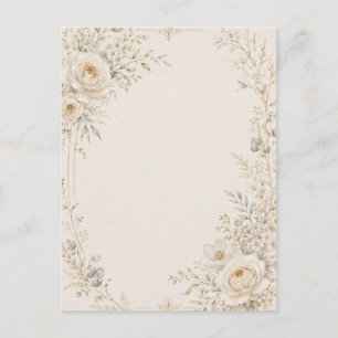 Hochzeitspapeterie mit raffinierten neutralen Deta Feiertagspostkarte