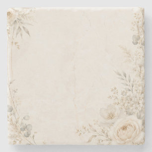 Hochzeitspapeterie mit raffinierten neutralen Deta Steinuntersetzer