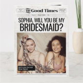 Hochzeitspapier Bridesmaid-Karte 4 Seite Karte (Vorderseite)