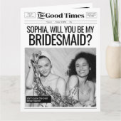 Hochzeitspapier Bridesmaid-Karte 4 Seiten Karte (Vorderseite)