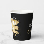 Hochzeitspapier Cup Elegant Black and Golds Pappbecher (Links)