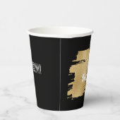 Hochzeitspapier Cup Elegant Black and Golds Pappbecher (Rechts)