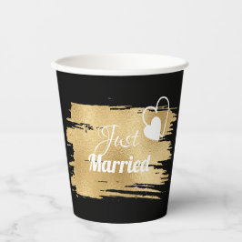 Hochzeitspapier Cup Elegant Black and Golds Pappbecher