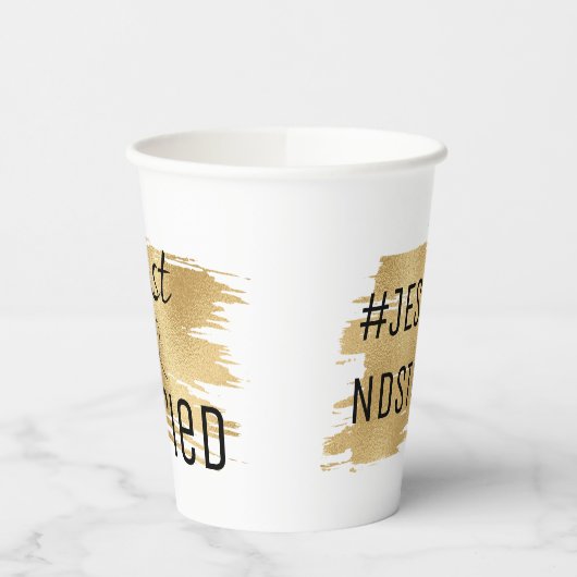 Hochzeitspapier Cup Elegante Golds Pappbecher (Links)