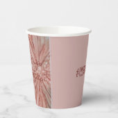 Hochzeitspapier Cup Elegante rosa Blume Pappbecher (Links)