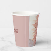 Hochzeitspapier Cup Elegante rosa Blume Pappbecher (Rechts)