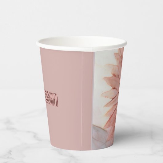 Hochzeitspapier Cup Elegante rosa Blume Pappbecher (Rechts)