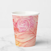 Hochzeitspapier Cup Pinksche Blume Pappbecher (Links)