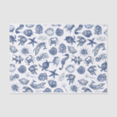 Hochzeitspapier der blauen Küste Seidenpapier (Vorderseite)