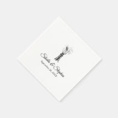 Hochzeitspapier der personalisierten Engagement-Pa Serviette (Ecke)