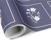 Hochzeitspapier für Navy Rose Geschenkpapier (Rolleneckpunkt)