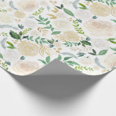 Hochzeitspapier Große Blüte Geschenkpapier (Ecke)