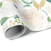Hochzeitspapier Große Blüte Geschenkpapier (Rolleneckpunkt)